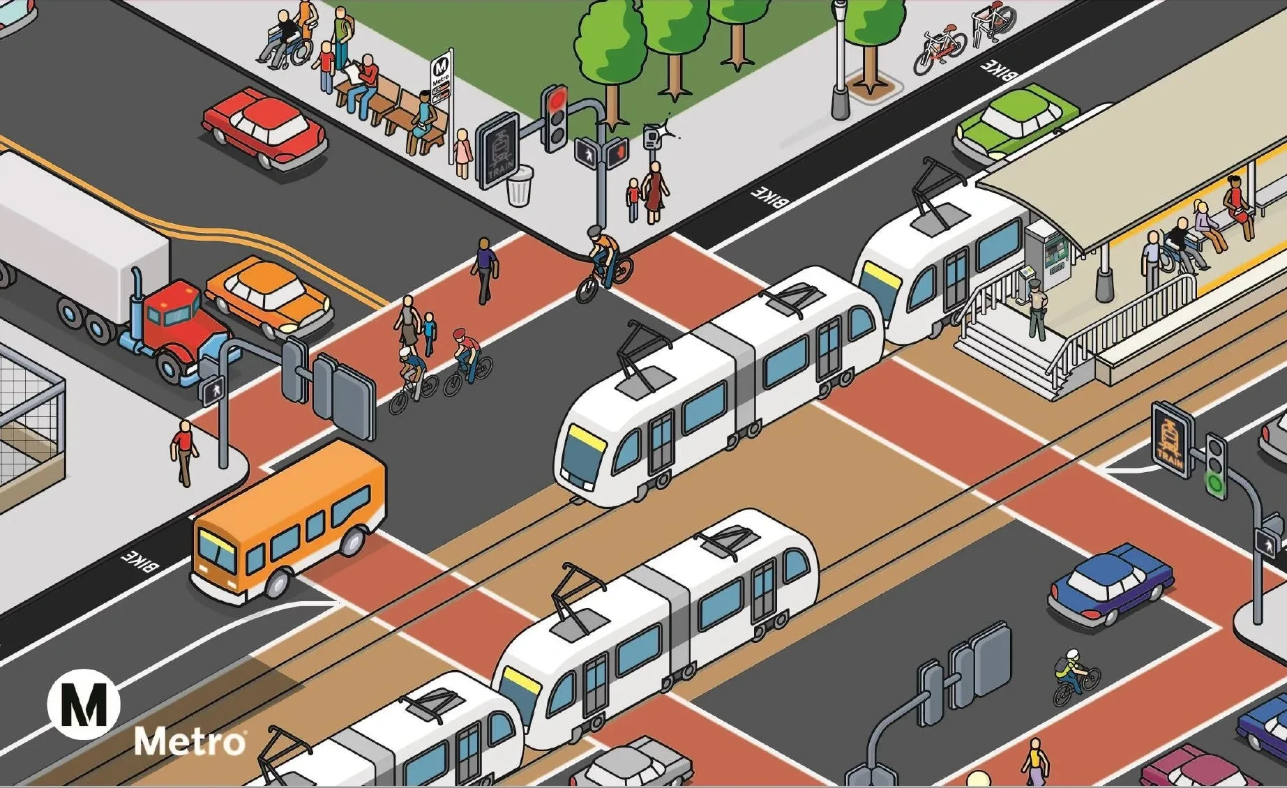 3D city map illustration for transportation planning